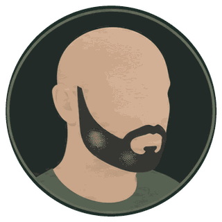 Illustration of a beard with patchy areas filled in using micropigmentation